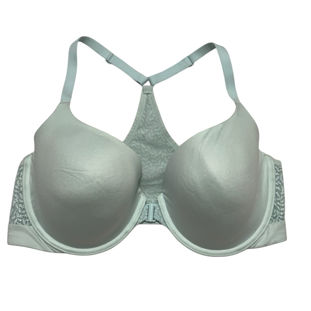 Victoria's Secret Body By Victoria Racerback Demi Bra 36DD Front Close Soft Mint